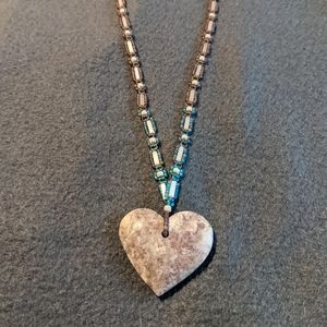 💗3/$15 Heart shaped stone necklace